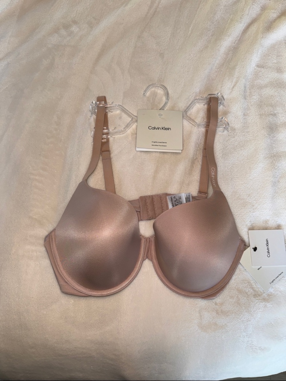 Calvin Klein Smooth Underwire Bra in Nude Blush - lightly lined Demi